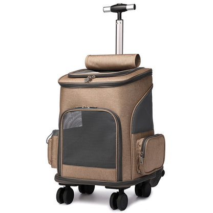 Portable Folding Trolley Pet Traveling Backpack