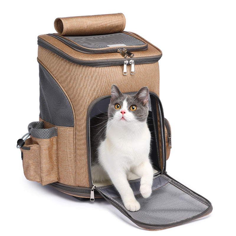 Portable Folding Trolley Pet Traveling Backpack