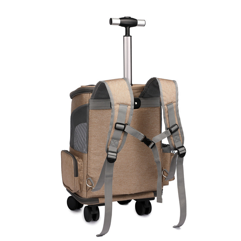 Portable Folding Trolley Pet Traveling Backpack