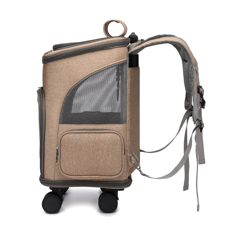 Portable Folding Trolley Pet Traveling Backpack