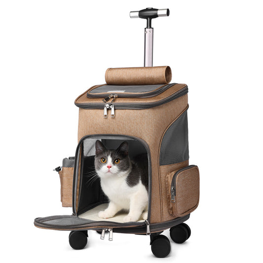 Portable Folding Trolley Pet Traveling Backpack