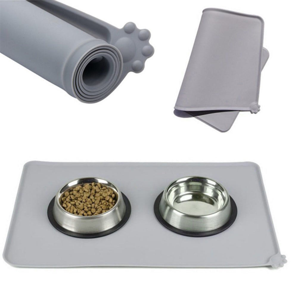 Waterproof Pure Color Silicone Pet Food Mat