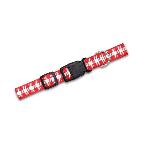 Picnic Plaid (Red) - Dog Collar