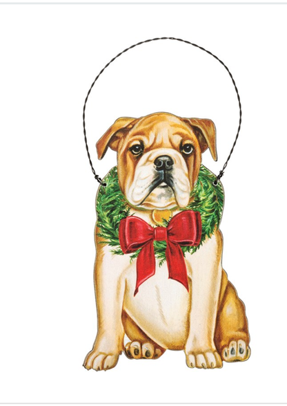 Christmas Dog Wooden Ornaments- Various Breeds