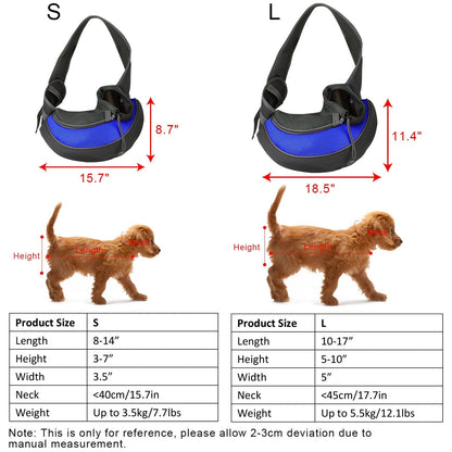 Pet Carrier for Dogs Cats Hand Free Sling Adjustable Padded Strap Tote